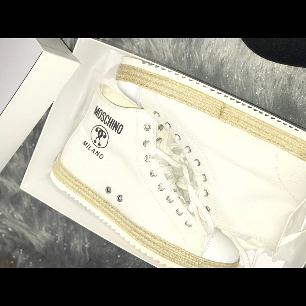 Moschino hi top lace up tennis